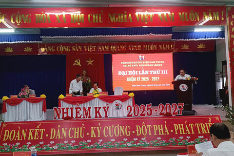 Đại hội Chi bộ khối phố Quảng Lăng B, phường Điện Nam Trung lần thứ III, nhiệm kỳ 2025 – 2027.